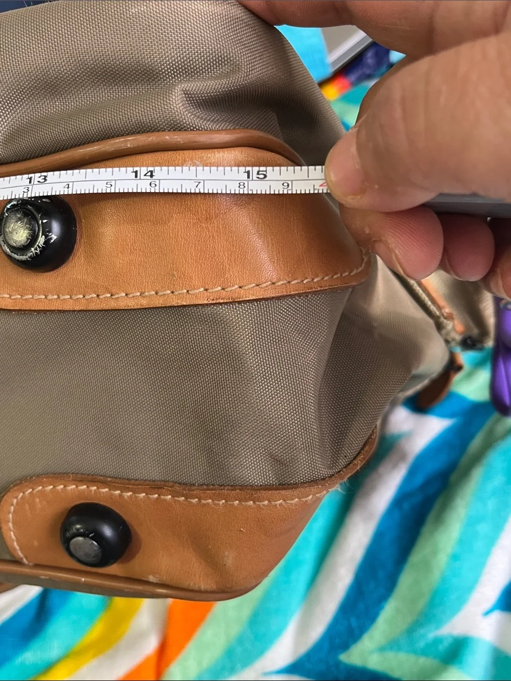 Dior Olive Messenger Bag with Tan Trim